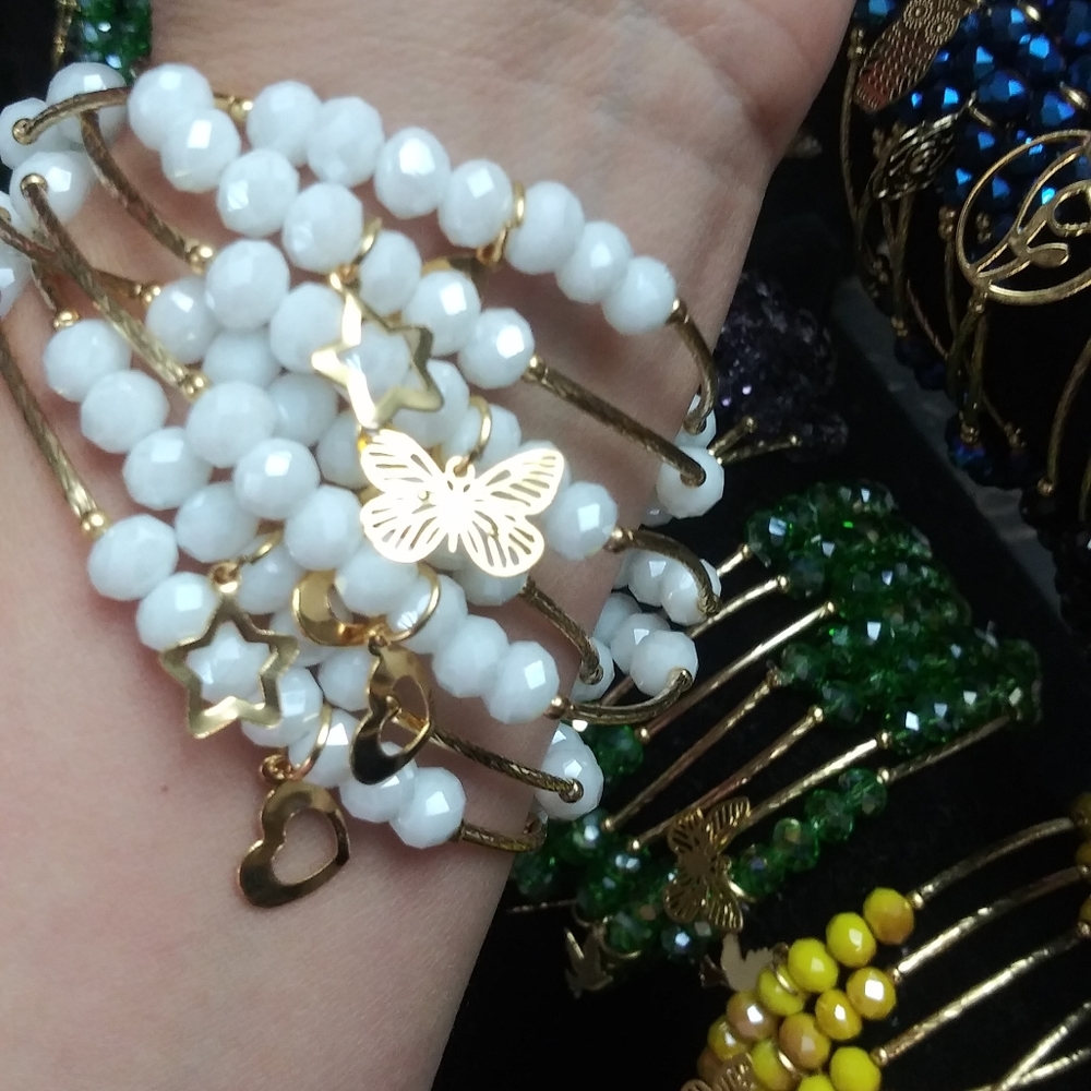 Semanarios de cristal con chapa de oro lote 12